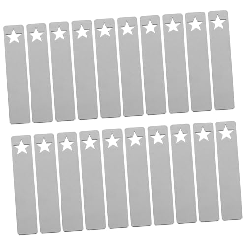 LOLIPPYY 50 Stück Metall Anhänger Gravurblanks Edelstahl Rechteckige Blanko Etiketten Gravierbare Hundemarken DIY Schmuck Anhänger Robuste Polierte Oberfläche für Beschriftung und von LOLIPPYY