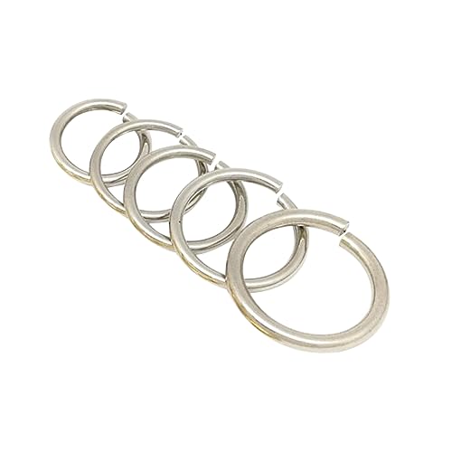 LOLIPPYY 50 Stück O Ringe für Schmuckherstellung Offene Kreise für Armbänder und Praktische DIY Verbindungselemente Stahlfarbe Leicht und Langlebig von LOLIPPYY