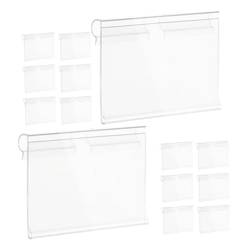 LOLIPPYY 50 Stück PVC Etikettenhalter Transparent Langlebig und Flexibel für Drahtregale Preisschilder und Warenbeschriftung im Einzelhandel Klare Sichtbarkeit für Supermarkt und Geschäft von LOLIPPYY