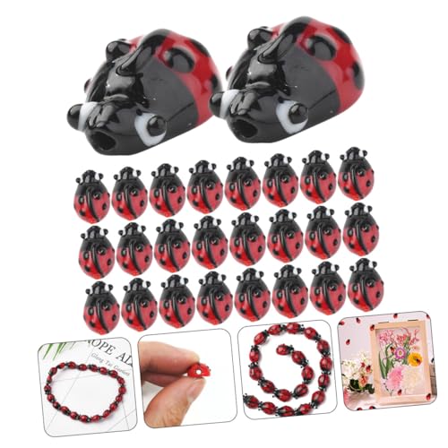 LOLIPPYY 50 Stück Rote Marienkäfer Glasperlen DIY Schmuckperlen für Handarbeit Bastelperlen mit Dekorative Perlen für Armbänder und Handgemachte Schmuckgestaltung LOLIPPYY 50 Stück Rote Marienkäfer Glasperlen DIY Schmuckperlen für Handarbeit Bastelperlen mit Dekorative Perlen für Armbänder und Handgemachte Schmuckgestaltung von LOLIPPYY
