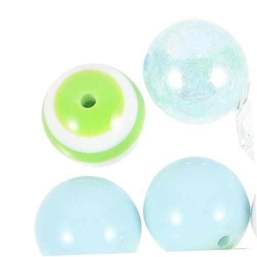 LOLIPPYY 50 Stück Runde Acryl Perlen für DIY Schmuckherstellung Leicht und Langlebig Geeignet für Armbänder Halsketten und Kugelschreiber Bastelbedarf von LOLIPPYY