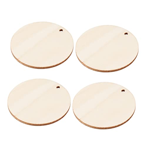 LOLIPPYY 50 Stück Runde Holzscheiben mit Loch Dekorative Holzstücke für DIY Bastelprojekte Scrapbooking Tags und Heimdekoration LOLIPPYY 50 Stück Runde Holzscheiben mit Loch Dekorative Holzstücke für DIY Bastelprojekte Scrapbooking Tags und Heimdekoration von LOLIPPYY