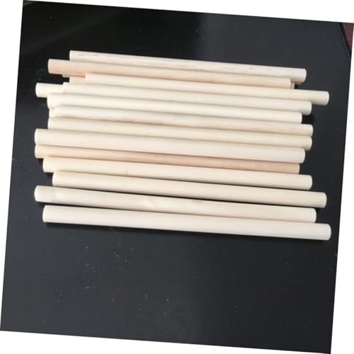 LOLIPPYY 50 Stück Runde Holzstäbe Langlebige DIY Holzstäbe Bastelstäbe Holz Rundstäbe Modellbau Material für Kreative Handwerksprojekte von LOLIPPYY