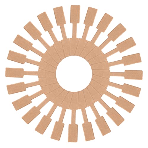 LOLIPPYY 50 Stück Schmuck Preisschilder Etiketten Selbstklebend für Ringe Ohrringe Karten pro Packung Schokoladenbraun zur Schmuckidentifikation und Organisation von LOLIPPYY