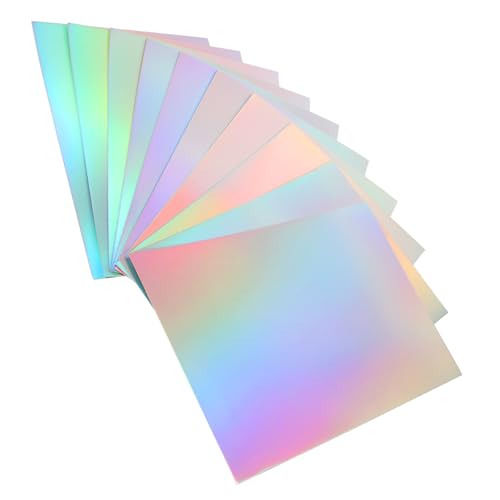 LOLIPPYY 50 Stück Teiliges Bastelpapier Holografisch Reißfestes Faltpapier für DIY Scrapbooking Partydekoration für Kreative Handarbeit und Bastelprojekte von LOLIPPYY