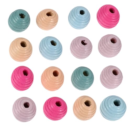 LOLIPPYY 50 Stück Teiliges Bunte Holzperlen für DIY Schmuckherstellung Halsketten Armbänder Basteln Handliche Perlen zum Auffädeln und Dekorieren LOLIPPYY 50 Stück Teiliges Bunte Holzperlen für DIY Schmuckherstellung Halsketten Armbänder Basteln Handliche Perlen zum Auffädeln und Dekorieren von LOLIPPYY