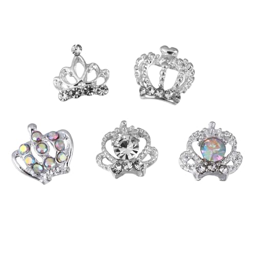 LOLIPPYY 50 Stück Teiliges Nail Art Metall krone Strass Manicure Charms DIY Nagelverzierung für Alltag Reisen und Professionelle Nagelgestaltung von LOLIPPYY