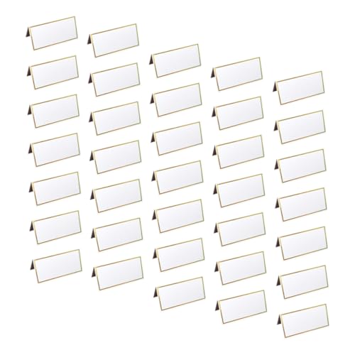LOLIPPYY 50 Stück Tischkarten mit Goldfarbenem Rand Multifunktionale Platzkarten für Hochzeit Geburtstag und Party Praktische Reservierte Namenskarten aus Leichtem Papier Einfache LOLIPPYY 50 Stück Tischkarten mit Goldfarbenem Rand Multifunktionale Platzkarten für Hochzeit Geburtstag und Party Praktische Reservierte Namenskarten aus Leichtem Papier Einfache von LOLIPPYY