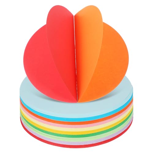 LOLIPPYY 500 Blatt Pastellfarbene Runde Origami Faltpapier Stabiles Bastelpapier für Dekoration DIY Kunsthandwerk Vielseitig Verwendbar von LOLIPPYY
