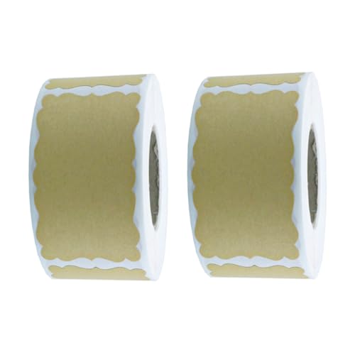 LOLIPPYY 500 Stück Kraftpapier Etiketten Selbstklebend Runde Geschenkverpackung Aufkleber Stark Haftend DIY Geschenkanhänger für Geschenkpapier Umschläge Party Dekoration von LOLIPPYY