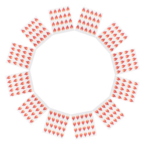 LOLIPPYY 500 Stück Mini Flammen Aufkleber Selbstklebend Ölbeständig Warnetiketten Für Lebensmittel Verpackung Scrapbooking DIY Bastelbedarf von LOLIPPYY