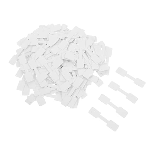 LOLIPPYY 500 Stück Selbstklebende Schmuck Preisschilder Weiß Mittelgroß Rechteckige Blanko Etiketten Für Ringe Halsketten Armbänder Ohrringe Preisetiketten Aufkleber von LOLIPPYY
