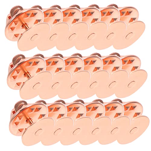 LOLIPPYY 50Sätze Kupferstift Rückenteil für Broschen Anstecker und Namensschilder Hochwertige Pin Backings für Handwerksprojekte und DIY Bastelarbeiten Roségoldfarben Sicher von LOLIPPYY