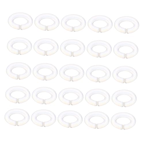 LOLIPPYY 50Stücke Acryl Schmuckringe für DIY Schmuckherstellung Offene Förmige Verknüpfungsringe für Ohrringe Armbänder und Transparent mit Langlebig von LOLIPPYY