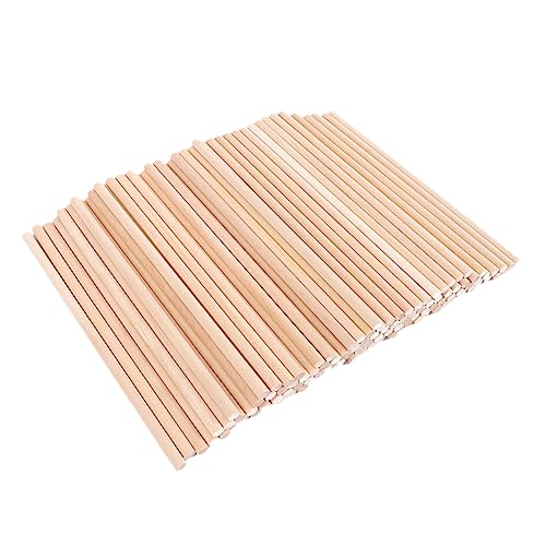 LOLIPPYY 50Stücke DIY Holzstangen Unbearbeitete Bastelstäbe Holz für Projekte Modellbau und Schulhandwerk für Aktivitäten und Kunsthandwerk von LOLIPPYY