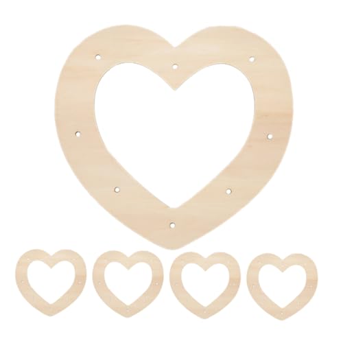 LOLIPPYY 5Stücke Teiliges Holzkranzrahmen für DIY Herzkränze Romantische Dekoration für Hochzeiten Valentinstag und Kreative Bastelprojekte LOLIPPYY 5Stücke Teiliges Holzkranzrahmen für DIY Herzkränze Romantische Dekoration für Hochzeiten Valentinstag und Kreative Bastelprojekte von LOLIPPYY