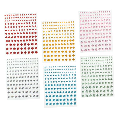 LOLIPPYY 6 Blätter Selbstklebende Strasssteine Gesicht Sticker Bunte DIY Schmuck Aufkleber für Körper Nägel Handyschale und Scrapbooking Langlebig Glitzernd Kleber Vielseitig Verwendbar LOLIPPYY 6 Blätter Selbstklebende Strasssteine Gesicht Sticker Bunte DIY Schmuck Aufkleber für Körper Nägel Handyschale und Scrapbooking Langlebig Glitzernd Kleber Vielseitig Verwendbar von LOLIPPYY