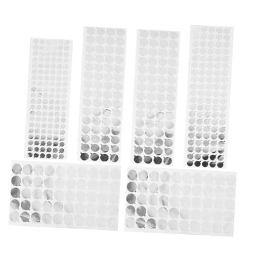 LOLIPPYY 6 Blatt Selbstklebende Etiketten Aluminium Siegelaufkleber Silber von LOLIPPYY