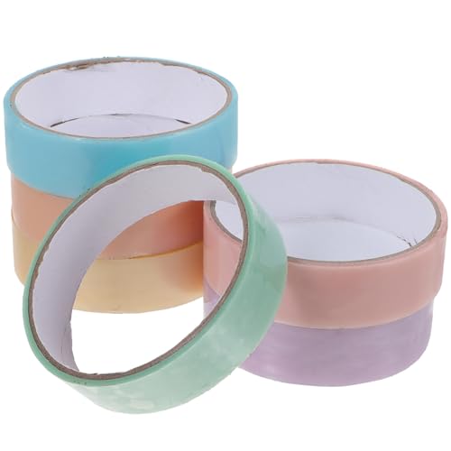 LOLIPPYY 6 Rollen Klebrige Stressbälle Farbiges Klebeband für Dekompressionsspielzeug Hochwertigem Einfach zu Bedienen zum Stressabbau und Kreativen Basteln von LOLIPPYY