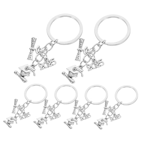 LOLIPPYY 6 Stück 2025 Abschluss Schlüsselanhänger Abschluss Zubehör Abschluss Schlüsselringe Abschluss Schmuck Abschluss Souvenir Absolventen Schlüsselanhänger Für von LOLIPPYY
