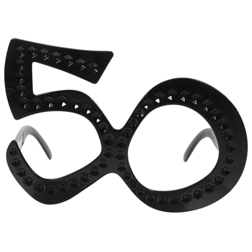 LOLIPPYY 6 Stück Brille Zum 50. Geburtstag Feier Lustige Geburtstagsbrille Party Neuheit Geburtstagsbrille Black Plastik von LOLIPPYY