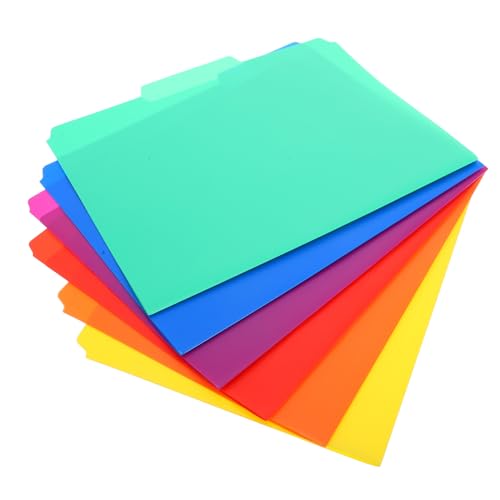 LOLIPPYY 6 Stück Bunte Kunststoff ordner aus PP Vielseitige Dokumentenmappe für Büroorganisation Schützende Praktische Papierablage für Effizientes und Übersichtliches Arbeiten von LOLIPPYY