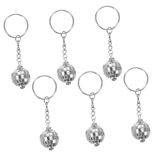 LOLIPPYY 6 Stück Disco Ball Schlüsselanhänger Teiliges Retro Jahre Spiegelkugel Schlüsselbund Kreatives Accessoire für Taschen und Dekoration Leicht und Tragbar als für Freunde und Familie von LOLIPPYY
