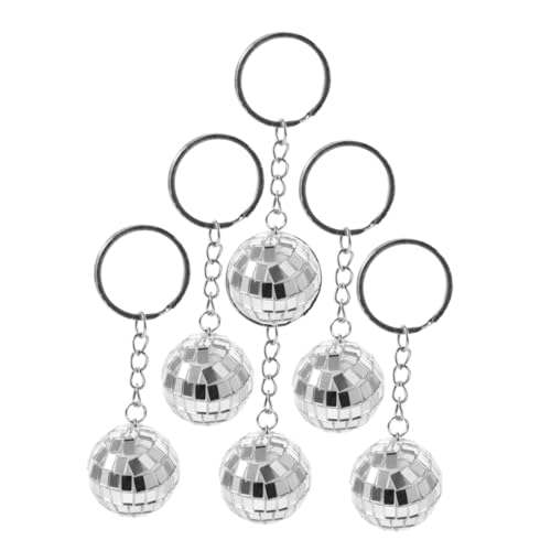 LOLIPPYY 6 Stück Disco-schlüsselanhänger Mini-disco-kugeln Discokugel-autozubehör Discokugel-wachswärmer Mini-schlüsselanhänger Kleine Discokugel Spiegelball Zinklegierung Silver LOLIPPYY 6 Stück Disco-schlüsselanhänger Mini-disco-kugeln Discokugel-autozubehör Discokugel-wachswärmer Mini-schlüsselanhänger Kleine Discokugel Spiegelball Zinklegierung Silver von LOLIPPYY