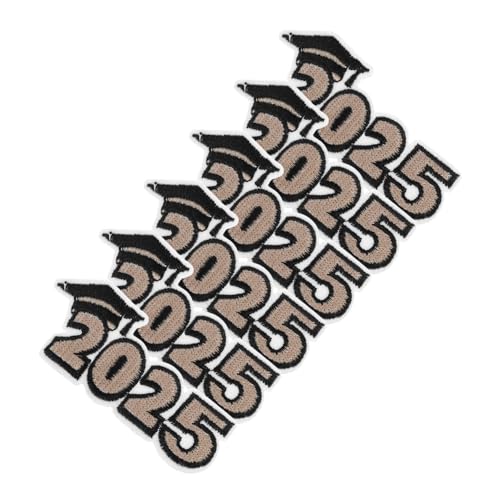 LOLIPPYY 6 Stück Graduation Bügelbilder Patch DIY Stickerei Vintage Schwarz Gold Abschlussaufnäher für Kleidung Hüte Party Dekorationen und Andenken LOLIPPYY 6 Stück Graduation Bügelbilder Patch DIY Stickerei Vintage Schwarz Gold Abschlussaufnäher für Kleidung Hüte Party Dekorationen und Andenken von LOLIPPYY