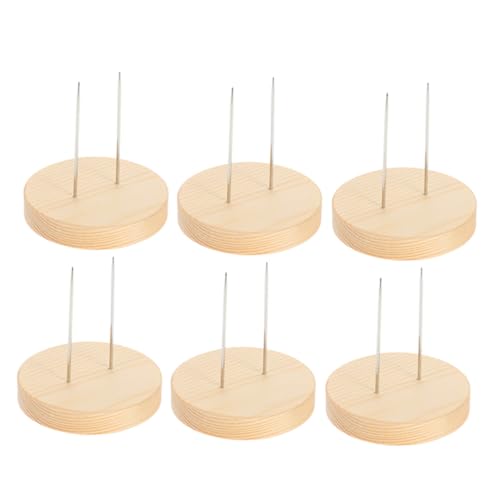 LOLIPPYY 6 Stück Holz Puppenständer Holzsockel Handmade Stabile Display Basis für Puppen und Handwerkskunst Vielseitiger Puppenzubehör Halter für Schaufenster und Desktop von LOLIPPYY