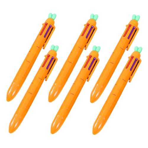 LOLIPPYY 6 Stück Mehrfarbige Kugelschreiber mit Einzigartigem Karotten design Multifunktionale Stifte zum Zeichnen und Schreiben Leicht Tragbar für Schüler und Bürobedarf LOLIPPYY 6 Stück Mehrfarbige Kugelschreiber mit Einzigartigem Karotten design Multifunktionale Stifte zum Zeichnen und Schreiben Leicht Tragbar für Schüler und Bürobedarf von LOLIPPYY
