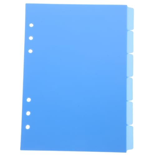 LOLIPPYY 6 Stück PP Trennkarten Ordner Teilig Stabile Trennlaschen mit Register Farbige Binder Dividers für Notizbücher Dateien Planer Praktische Klassifizierungsseiten für Büro und Zuhause von LOLIPPYY