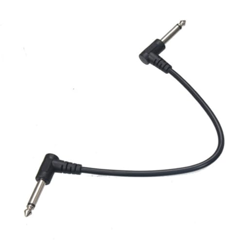 LOLIPPYY 6 Stück Rechtwinkliges Gitarreneffektkabel Austauschbare Patchkabel für Elektrische Gitarre Langlebig für Effektpedale und Instrumente von LOLIPPYY