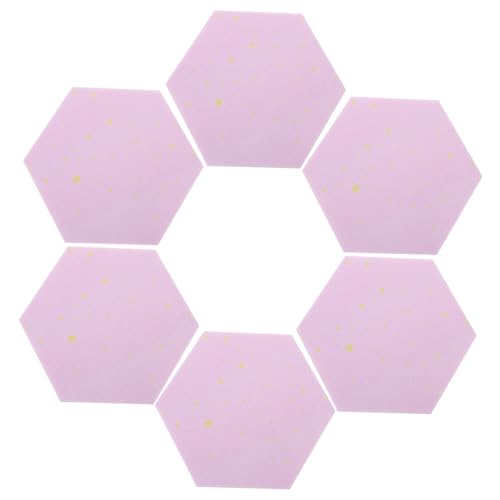 LOLIPPYY 6 Stück Sechseckige Filz Pinnwand Selbstklebend Memo Board für Wanddekoration Büro Zuhause Haftnotizen Anordnungsmöglichkeiten Notiztafel Pinboard von LOLIPPYY