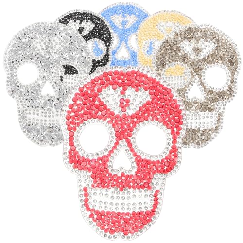 LOLIPPYY 6 Stück Skull Bügelflicken für Kleidung DIY Aufnäher Patches für Jacken Jeans Taschen und Schuhe Langlebige Hautfreundliche Textilapplikationen in Farben zur Reparatur und LOLIPPYY 6 Stück Skull Bügelflicken für Kleidung DIY Aufnäher Patches für Jacken Jeans Taschen und Schuhe Langlebige Hautfreundliche Textilapplikationen in Farben zur Reparatur und von LOLIPPYY