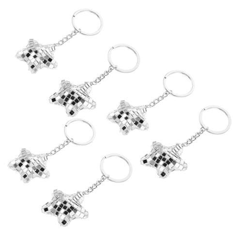 LOLIPPYY 6 Stück Spiegelnde Stern-schlüsselanhänger Disco Ball Mini Party Deko Retro Glitzer Schlüsselbund Anhänger Leicht Tragbar für Geburtstagsfeiern und Geschenke LOLIPPYY 6 Stück Spiegelnde Stern-schlüsselanhänger Disco Ball Mini Party Deko Retro Glitzer Schlüsselbund Anhänger Leicht Tragbar für Geburtstagsfeiern und Geschenke von LOLIPPYY