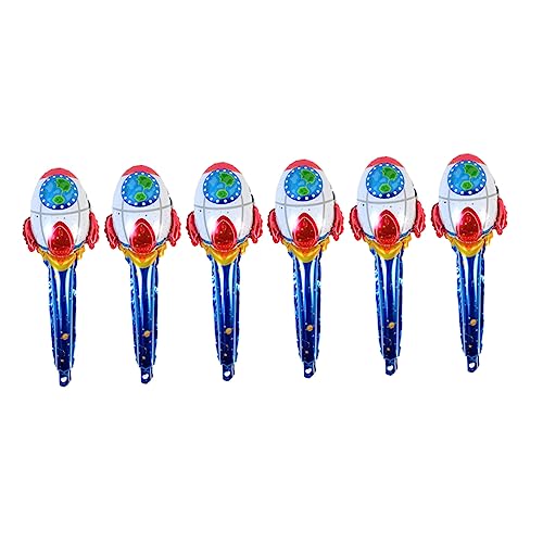 LOLIPPYY 6 Stück Teiliges Aluminium Folienballons Thema Dekorationsballons für Kindergeburtstag und Partys zu Befüllen Selbstklebende Auslassöffnung für Festliche Anlässe von LOLIPPYY