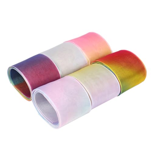 LOLIPPYY 6 Stück Teiliges DIY Chiffonband Breit mit Farbverlauf Regenbogenmuster Glatte Farbintensive Bänder für Haaraccessoires Festliche Dekorationen und Handarbeit LOLIPPYY 6 Stück Teiliges DIY Chiffonband Breit mit Farbverlauf Regenbogenmuster Glatte Farbintensive Bänder für Haaraccessoires Festliche Dekorationen und Handarbeit von LOLIPPYY