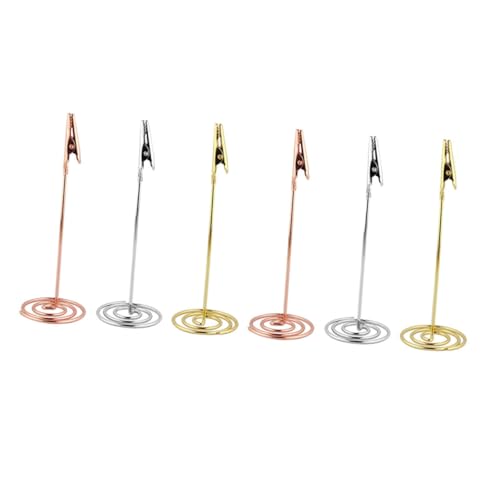 LOLIPPYY 6 Stück Teiliges Edelstahl Notizhalter Dekorative Memo Clips für Tischkarten Multifunktionale Nachrichtenträger Geeignet für Fotos Partys Restaurants und Büro LOLIPPYY 6 Stück Teiliges Edelstahl Notizhalter Dekorative Memo Clips für Tischkarten Multifunktionale Nachrichtenträger Geeignet für Fotos Partys Restaurants und Büro von LOLIPPYY