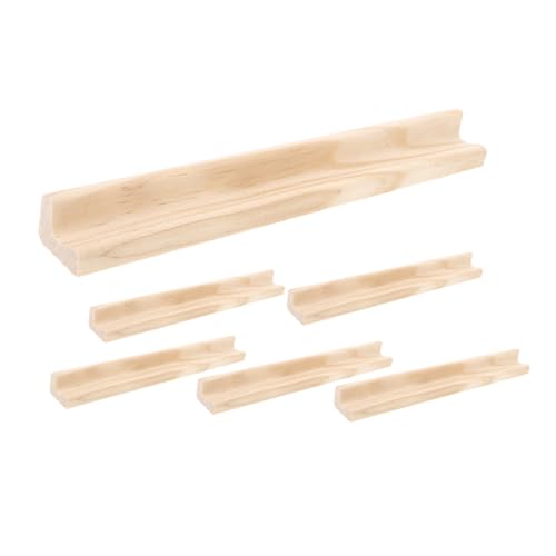 LOLIPPYY 6 Stück Teiliges Holz Domino Halter Unbehandelte Buchstabenständer Holzdisplay DIY Bastelbedarf Robust und Vielseitig für Wohn Arbeitsbereiche von LOLIPPYY