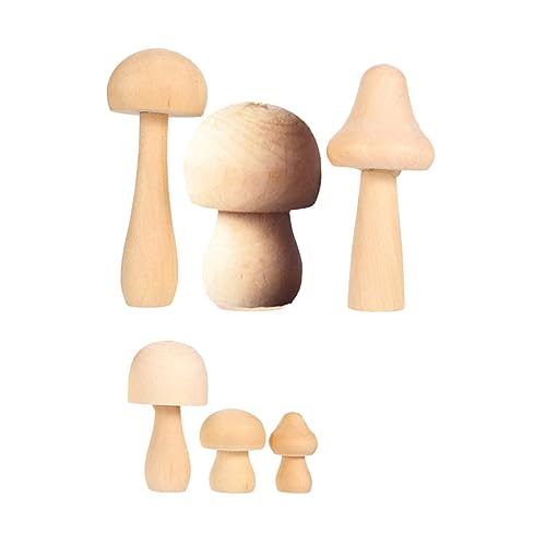 LOLIPPYY 6 Stück Teiliges Holzpilz Bemalen Glatte Oberfläche Stabile Basis DIY kreativspielzeug für Vielseitige Holzdekoration für Zuhause und Party Fördert Feinmotorik und Kreativität LOLIPPYY 6 Stück Teiliges Holzpilz Bemalen Glatte Oberfläche Stabile Basis DIY kreativspielzeug für Vielseitige Holzdekoration für Zuhause und Party Fördert Feinmotorik und Kreativität von LOLIPPYY
