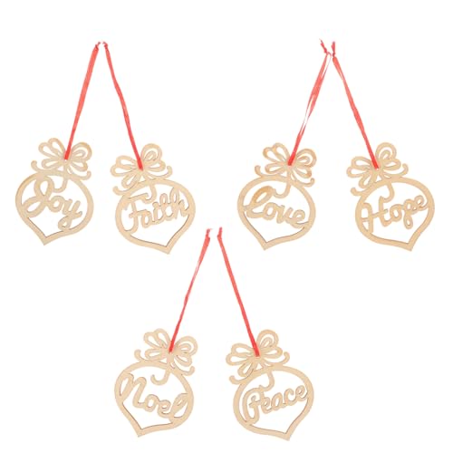 LOLIPPYY 6 Stück Teiliges Holzscheiben zum Bemalen Weihnachts Holzanhänger mit Roten Bändern Unvollendete Holzstücke für DIY Basteln Graffiti und Dekorationen Vielseitig für Weihnachten und LOLIPPYY 6 Stück Teiliges Holzscheiben zum Bemalen Weihnachts Holzanhänger mit Roten Bändern Unvollendete Holzstücke für DIY Basteln Graffiti und Dekorationen Vielseitig für Weihnachten und von LOLIPPYY