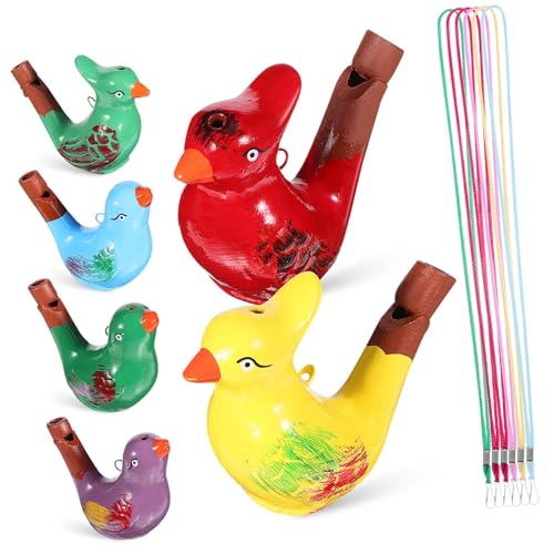 LOLIPPYY 6 Stück Teiliges Keramik Vogelpfeifen mit Lanyards Handbemalte Tierform Pfeifen Realistische Vogelgeräusche Pädagogisches Musikinstrument für Kindergeburtstag und Zufällige Farbe LOLIPPYY 6 Stück Teiliges Keramik Vogelpfeifen mit Lanyards Handbemalte Tierform Pfeifen Realistische Vogelgeräusche Pädagogisches Musikinstrument für Kindergeburtstag und Zufällige Farbe von LOLIPPYY