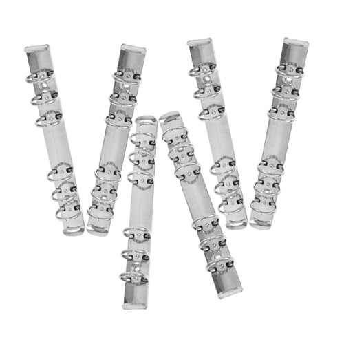 LOLIPPYY 6 Stück Teiliges Metall notebook Binder Rings aus Rostfreiem Edelstahl Praktische DIY Ringbuchmechanik für Schule Büro und Zuhause Langlebige Einfache Handhabung Ringordner von LOLIPPYY