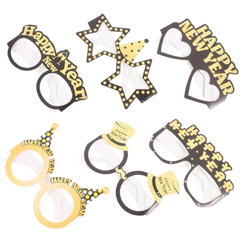 LOLIPPYY 6 Stück Teiliges Neujahrs Partybrillen aus Papier Lustige und Auffällige Brillenfassungen für Silvesterfeiern Vielseitige Partyaccessoires für Familien und Schulfeiern LOLIPPYY 6 Stück Teiliges Neujahrs Partybrillen aus Papier Lustige und Auffällige Brillenfassungen für Silvesterfeiern Vielseitige Partyaccessoires für Familien und Schulfeiern von LOLIPPYY
