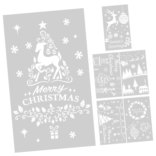 LOLIPPYY 6 Stück Teiliges Weihnachts Malschablonen aus Wiederverwendbarem Pet Glatte Geruchsfreie Farbschablonen für Wände und DIY Basteln Vielseitig für Malen Sprühen und Kreative LOLIPPYY 6 Stück Teiliges Weihnachts Malschablonen aus Wiederverwendbarem Pet Glatte Geruchsfreie Farbschablonen für Wände und DIY Basteln Vielseitig für Malen Sprühen und Kreative von LOLIPPYY