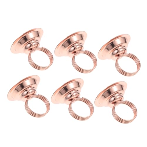 LOLIPPYY 6 Stück Tischkartenhalter aus Robustem Metall in Roségold Minimalistischer Kartenständer mit Rundem Sockel für Restaurantmenüs Hochzeiten Bankette und Reservierte Sitzplätze von LOLIPPYY