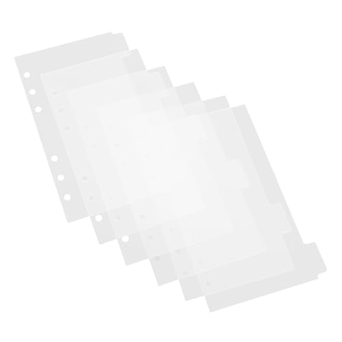 LOLIPPYY 6 Stück Transparentes Ringbuch Teiliges Acryl Loseblatt Ordner mit Abnehmbaren Einlagen DIY Planer Hülle für Notizbuch Vielseitiger Journal Binder für Persönliche Organisation und von LOLIPPYY