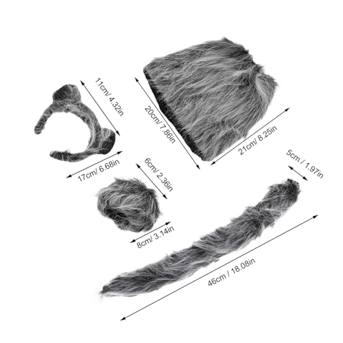 LOLIPPYY 6 Stück Wolf Stirnbandanzug Tierkostüm Kopfbedeckung Tier-cosplay-kostüm Tierohren Stirnband Erwachsener Tierstirnbänder Für Erwachsene Wolfsohren Und - Grau Plüschstoffe LOLIPPYY 6 Stück Wolf Stirnbandanzug Tierkostüm Kopfbedeckung Tier-cosplay-kostüm Tierohren Stirnband Erwachsener Tierstirnbänder Für Erwachsene Wolfsohren Und - Grau Plüschstoffe von LOLIPPYY