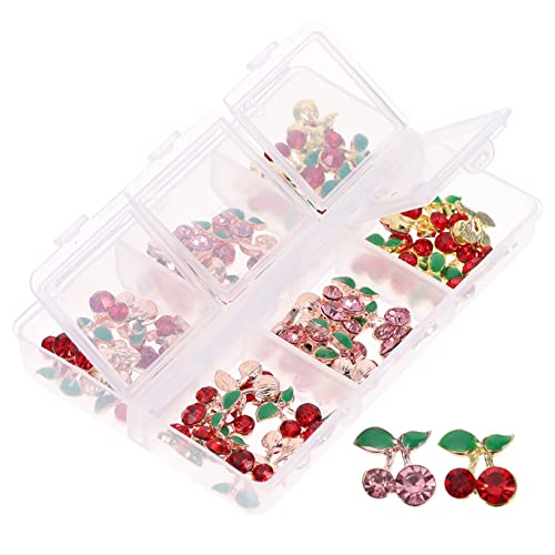 LOLIPPYY 60 Stück Cherry Nail Rhinestones Diy Nagelkunst Dekoration Strasssteine für Nägel Kawaii Charms für Designs für Verschiedene Anlässe und Bastelarbeiten LOLIPPYY 60 Stück Cherry Nail Rhinestones Diy Nagelkunst Dekoration Strasssteine für Nägel Kawaii Charms für Designs für Verschiedene Anlässe und Bastelarbeiten von LOLIPPYY